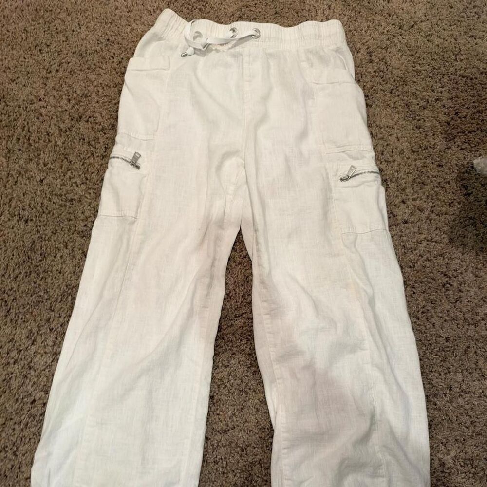 Dkny Women's White and Cream Trousers